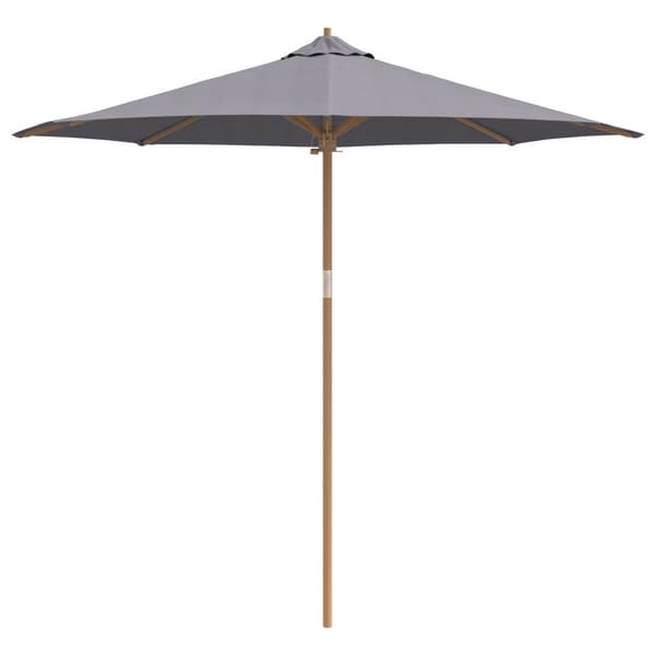 Trädgårdsparasol Mörkgrå Ø 270 x 260 cm Bambu
