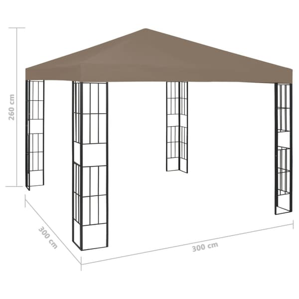 Paviljong 3x3 m taupe