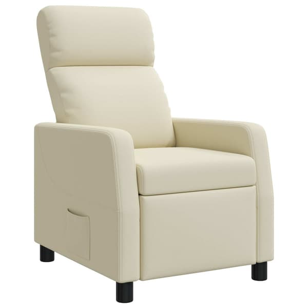 Recliner Gräddvit Konstläder