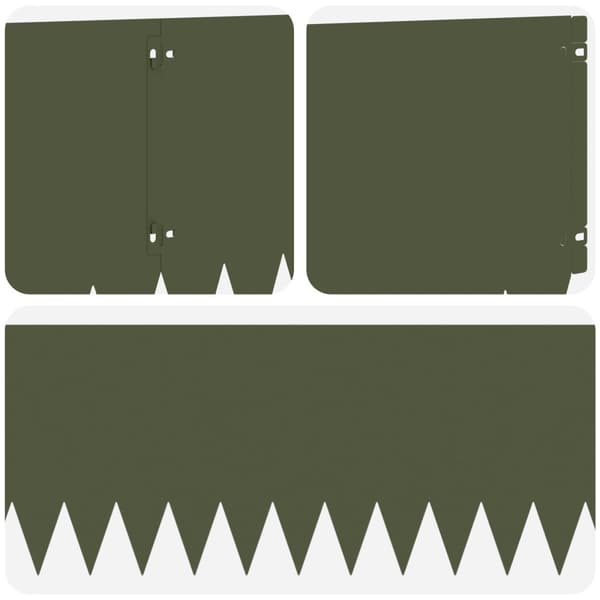 Kant för gräsmatta 20 pcs 103 x 30 cm Stål Olivgrön