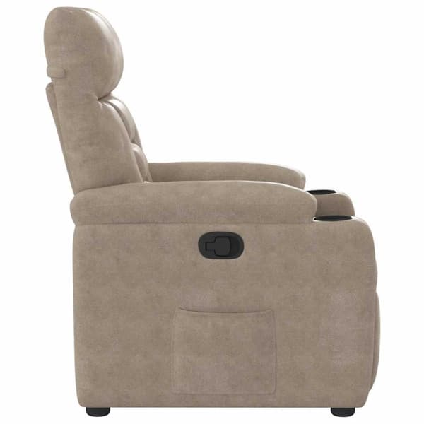 Reclinerfåtölj taupe mikrofibertyg