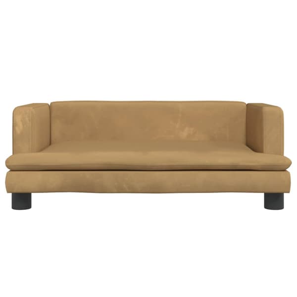 Hundbädd brun 80x45x30 cm sammet