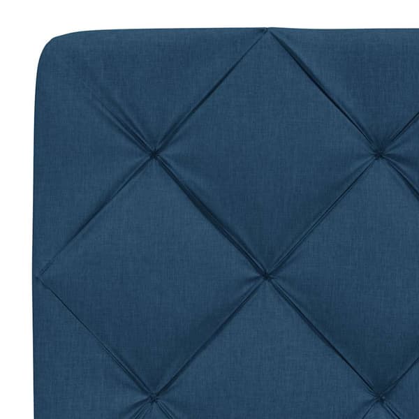Bed Frame without Mattress Blue 200x200 cm Fabric