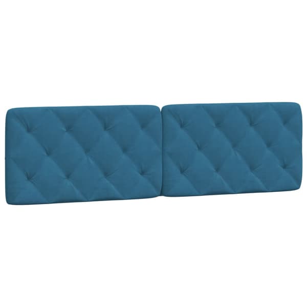 Headboard Cushion Blue 180 cm Velvet