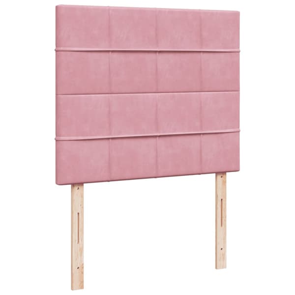 Ramsäng med madrass rosa 120x200 cm sammet