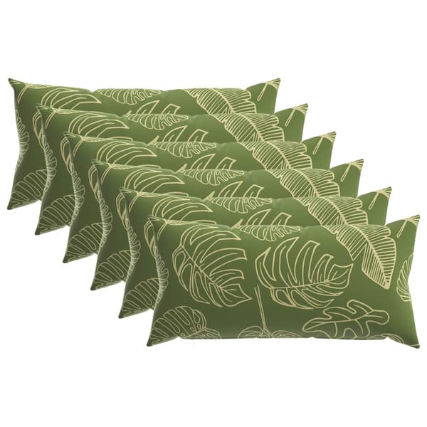Kuddöverdrag 6 st HEERLEN Bladdesign 40 x 70 cm Polyester