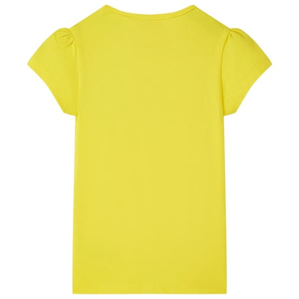 T-shirt för barn stark gul 140