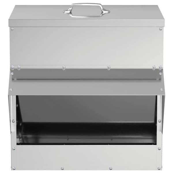Hönsfodertråg Silver 40,5 x 45 x 41 cm Galvaniserat Stål