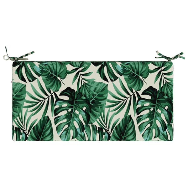 Bänk kudde SOEST 100% Polyester Bladmönster 80 x 40 x 8 cm