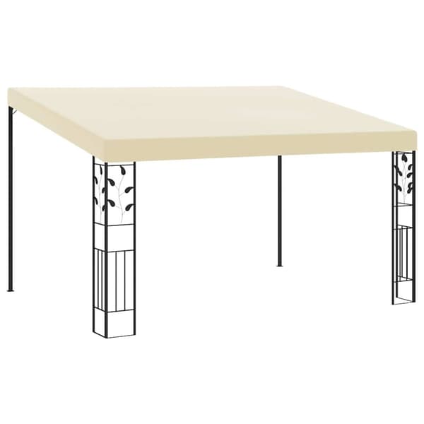 Väggmonterad paviljong 4x3x2,5 m gräddvit