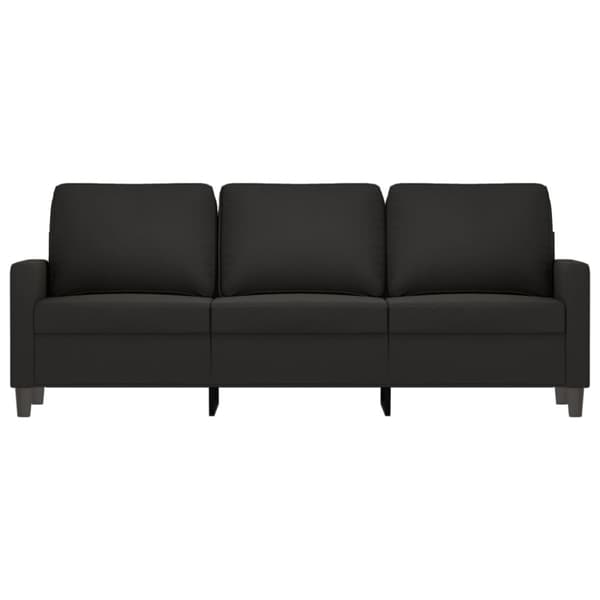 3-sitssoffa svart 180 cm sammet