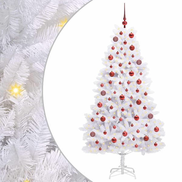 Plast Hingad Julgran Vit 180 cm PVC och stål