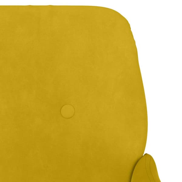 Fåtölj gul 62x79x79 cm sammet