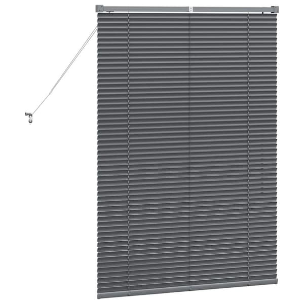 Persienner Mörkgrå 130 x 85 cm Aluminium