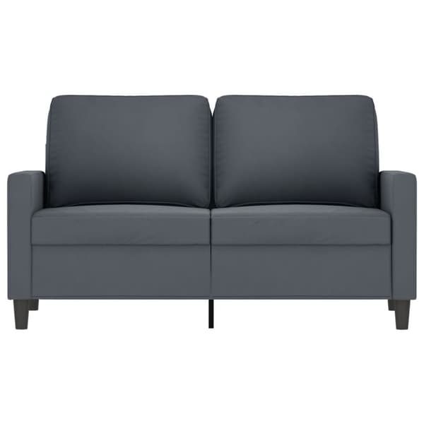 2-sitssoffa mörkgrå 120 cm sammet