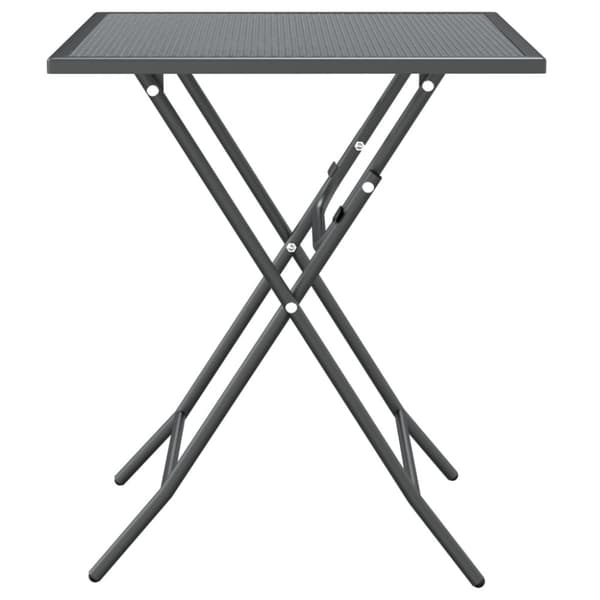 Trädgårdsbord 60x60x72 cm sträckmetall antracit