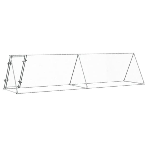 Hönsbur silver 400x105x91 cm galvaniserat stål