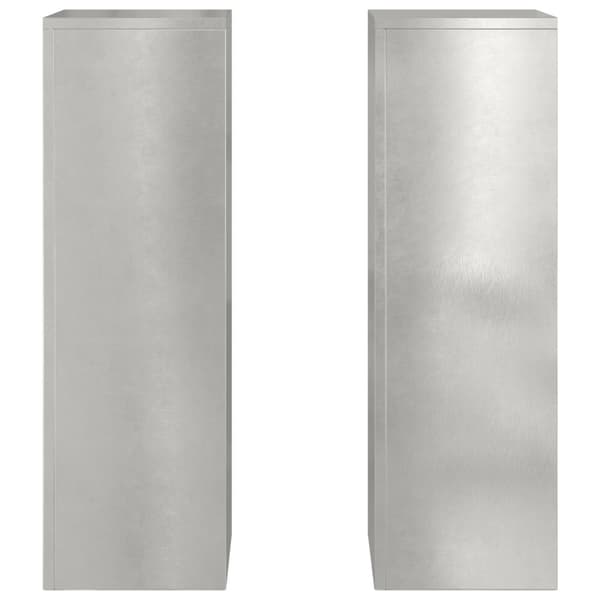 Växtställ 2 pcs Silver 24 x 24 x 75 cm Rostfritt stål