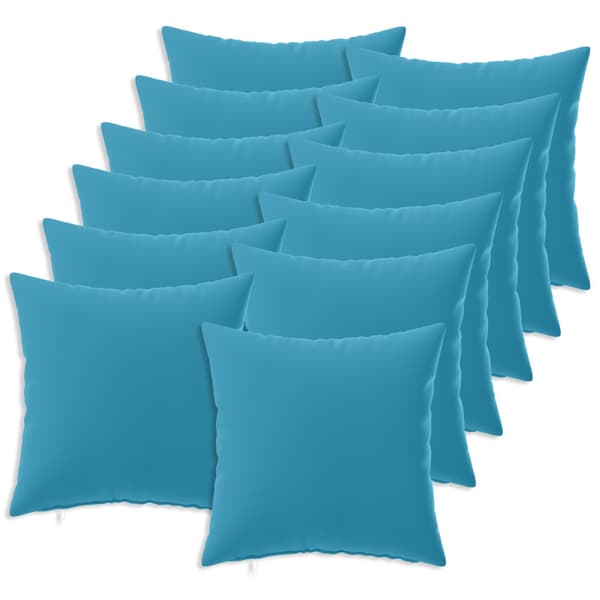 Kuddöverdrag 12 st HEERLEN Ljusblå 45 x 45 cm Polyester