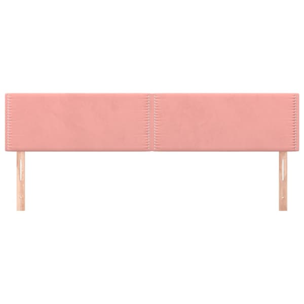 Sänggavlar rosa 160x5x78/88 cm sammet
