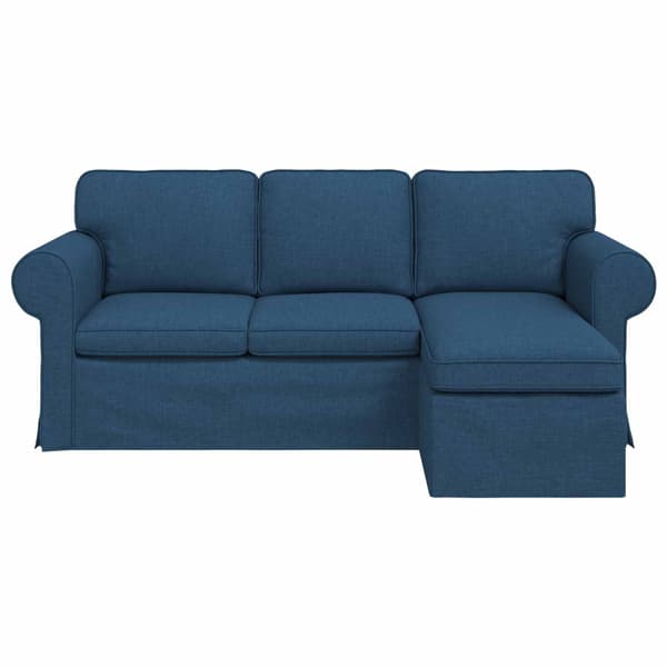 Soffa Blå 195 x 138 x 80 cm tyg
