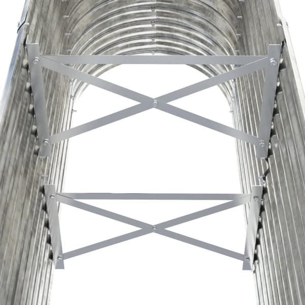Odlingslåda galvaniserat stål 114x40x68 cm silver