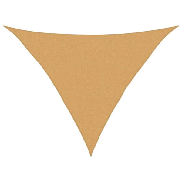 Solsegel 160 g/m² triangulär sand 2,5x2,5x3,5 m HDPE