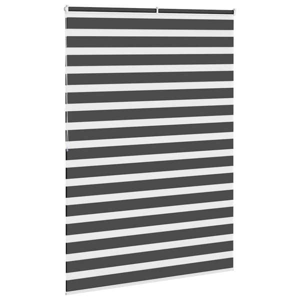 Rullgardin zebra svart 155x200 cm tyg bredd 150,9 cm polyester