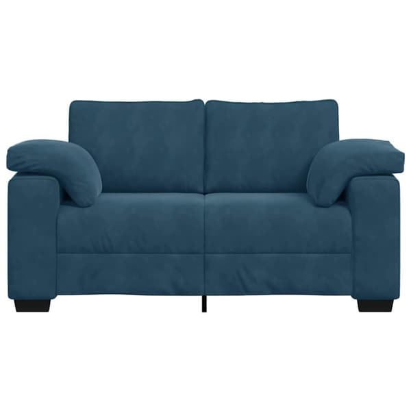 Tvåsitssoffa blå 160x77x82 cm sammet