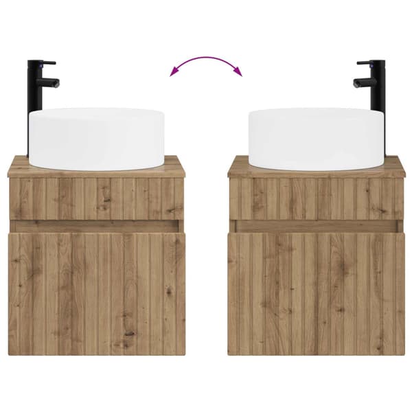 Badrumsskåpsset 4 pcs Artisan-ek Konstruerat trä