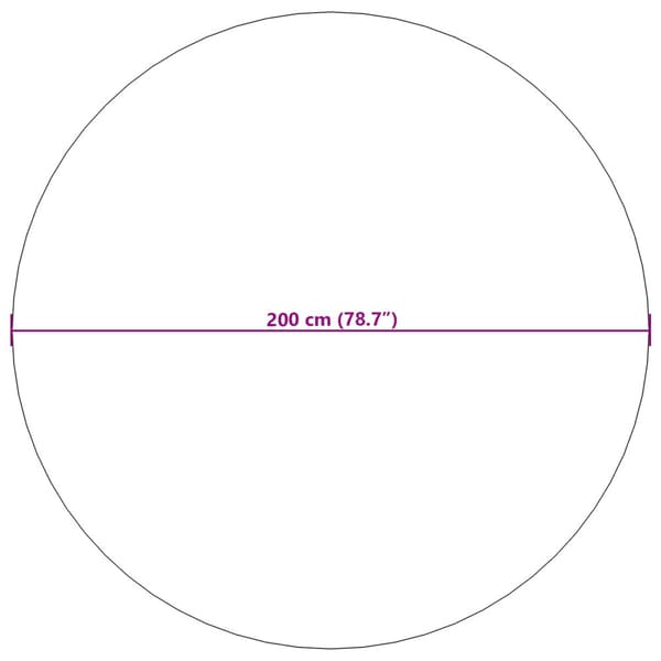 Områdesmattor Rund GALATI Grå Ø 200 CM Polyester