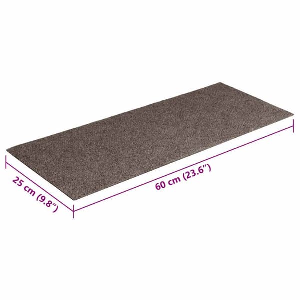 Trappmattor självhäftande 30 st 60x25 cm beige rektangulära
