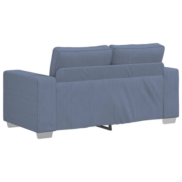 Loveseat soffa blå 160x77x82 cm manchestertyg