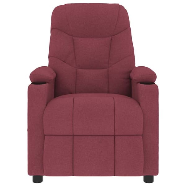 Massagefåtölj vinröd tyg