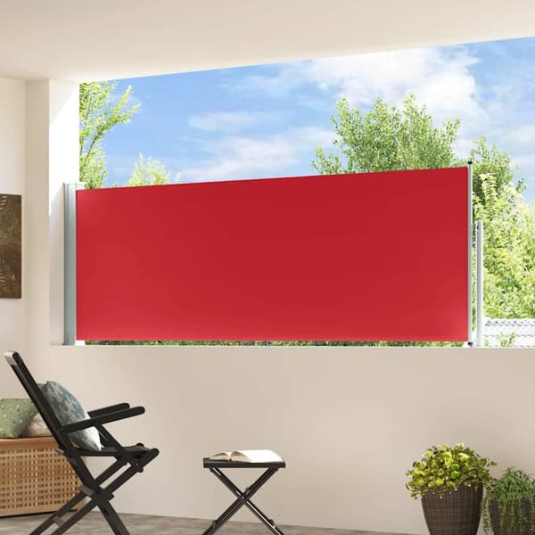 Infällbar sidomarkis 100x300 cm röd
