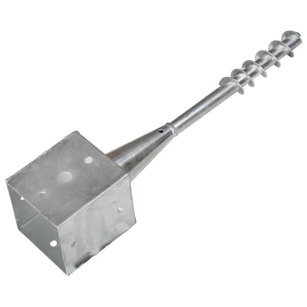 Jordspett 6 st silver 12x12x56 cm galvaniserat stål