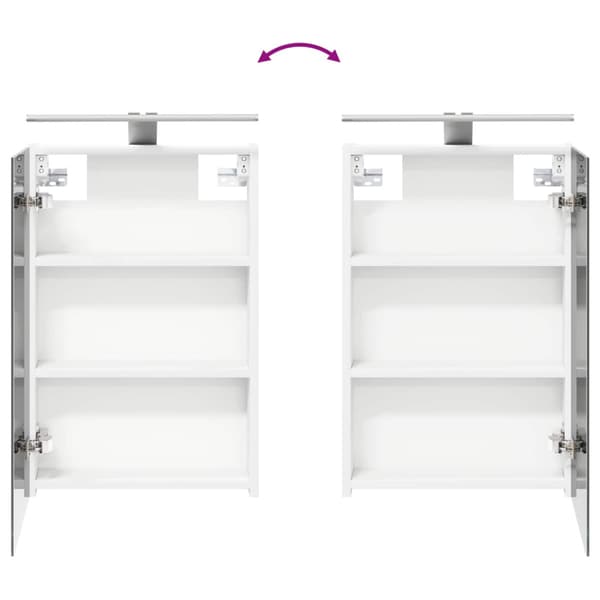 Badrumsmöbelset 4 pcs Vit Konstruerat trä och glas