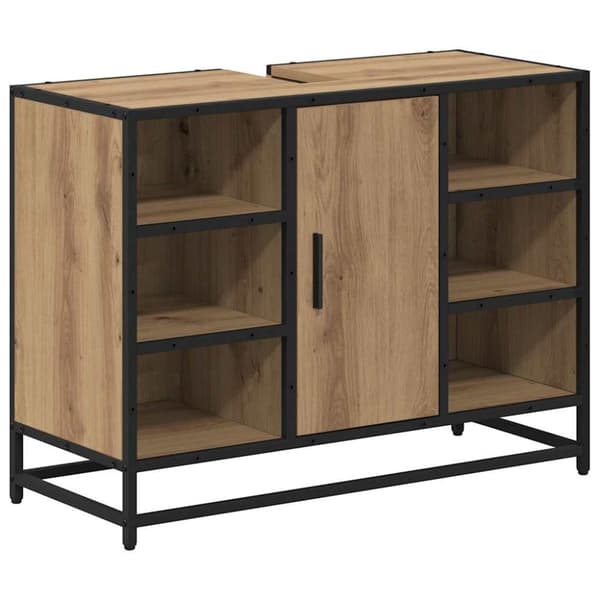 Badrumsmöbelset med låda 3 pcs Artisan Ek Konstruerat trä