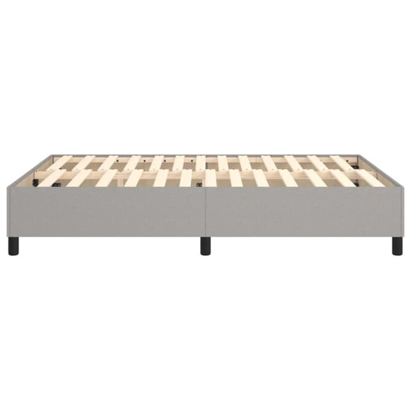 Boxspring-sängram ljusgrå 140x190 cm tyg