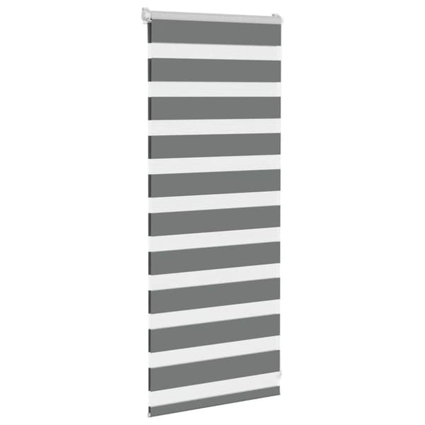 Rullgardin zebra mörkgrå 65x100 cm tyg bredd 60,9 cm polyester