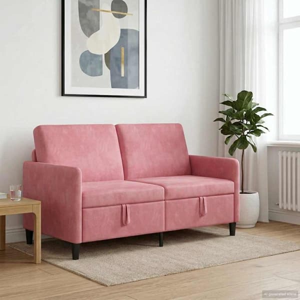 Soffa med förvaring Rosa 152 x 78 x 87 cm Polyester