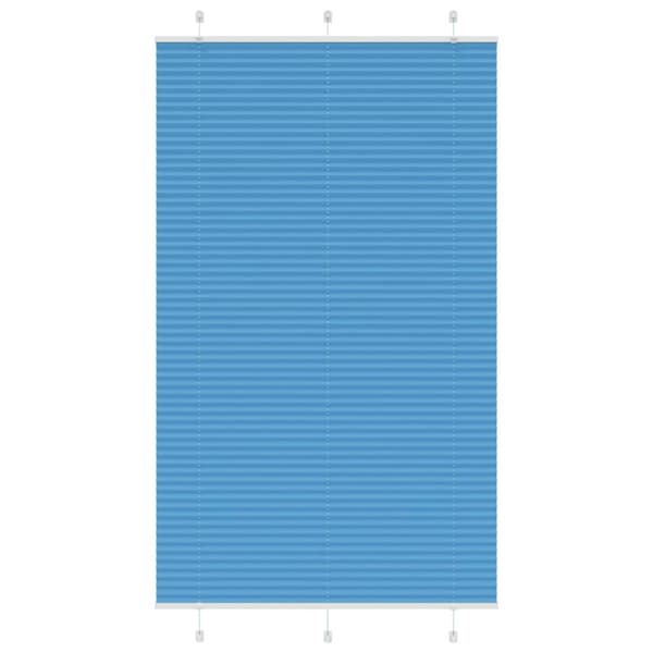 Plisserad persienn blå 115x200 cm tyg bredd 114,4cm polyester