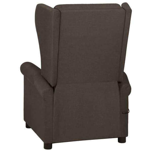 Reclinerfåtölj mörkbrun tyg