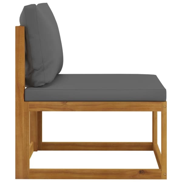 Loungegrupp med dynor 5 delar massivt akaciaträ