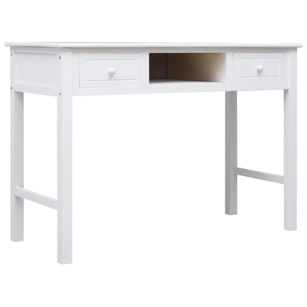 Skrivbord vit 110x45x76 cm trä
