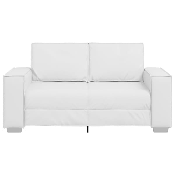 Tvåsitssoffa Vit 160 cm Konstläder
