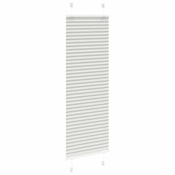 Plisserad persienn ljusgrå 45x100cm tyg bredd 44,4cm polyester