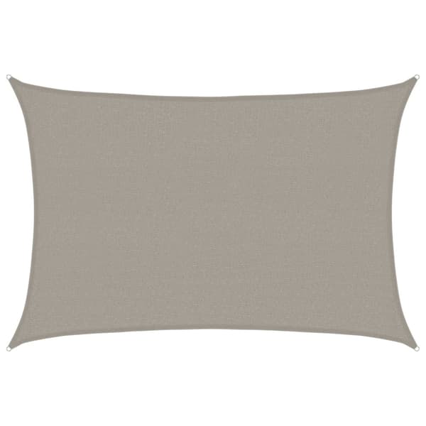 Solsegel 160 g/m² rektangulär ljusgrå 2,5x4 m HDPE