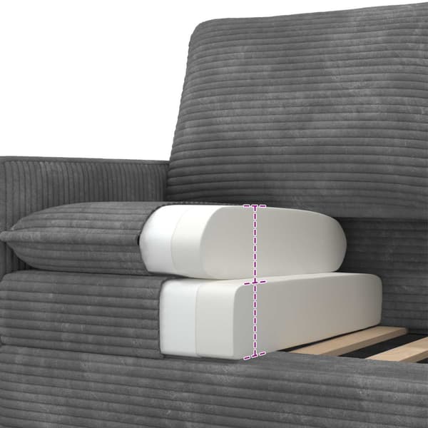 Soffa Ljusgrå 126 x 81 x 87,5 cm Polyester