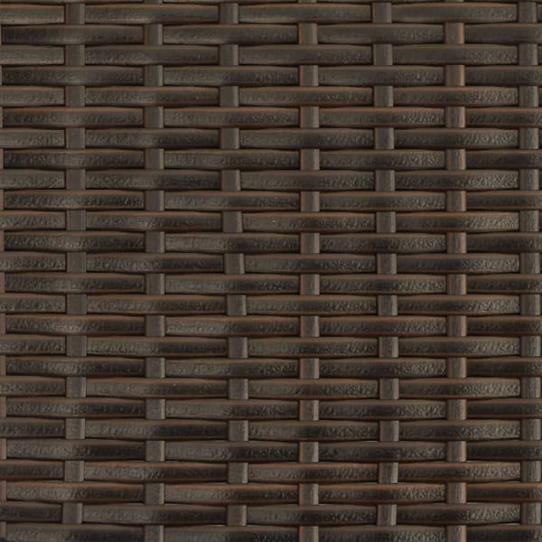 Soffset 7 pcs Brun och Röd Poly Rattan och stål